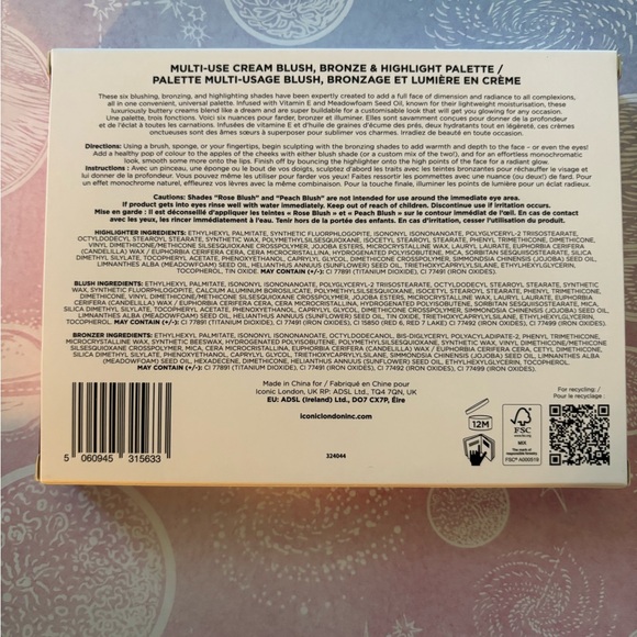 BNIB by ICONIC LONDON MULTI USE CREAM BLUSH, BRONZE AND HIGHLIGHT PALETTE - Picture 8 of 14